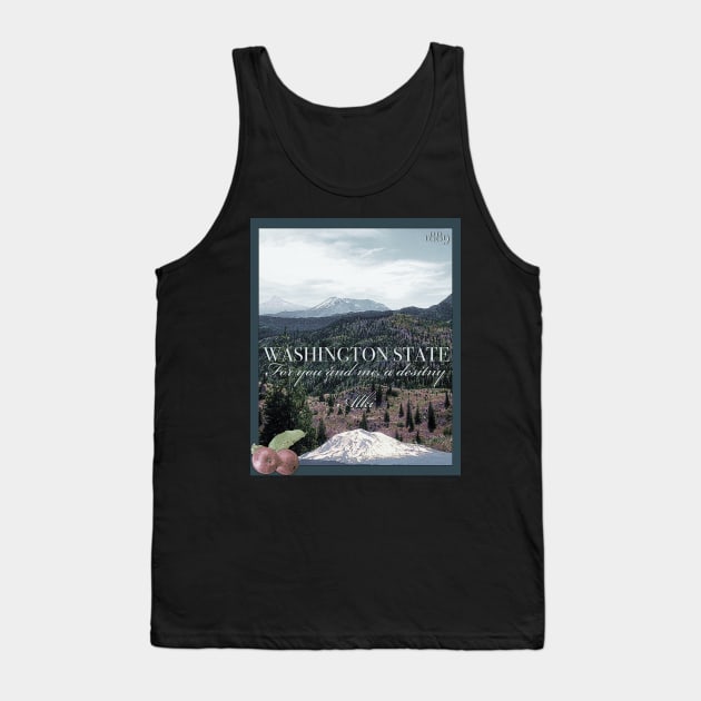 Washington State Poster Art Tank Top by kimberlyjtphotoart